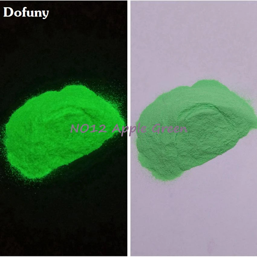 Glow in Dark Pigment Phosphor Nail Glitter Powder Luminous Pigment,Photoluminescent Polish Dye Color:Yellow 1Bag=10grams