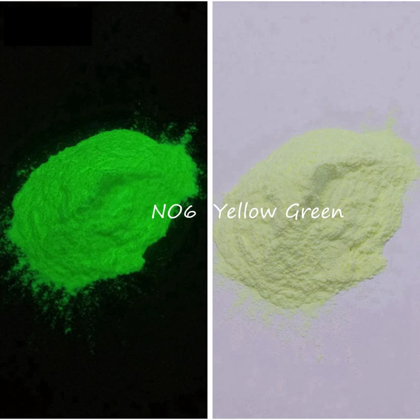 Glow in Dark Pigment Phosphor Nail Glitter Powder Luminous Pigment,Photoluminescent Polish Dye Color:Yellow 1Bag=10grams