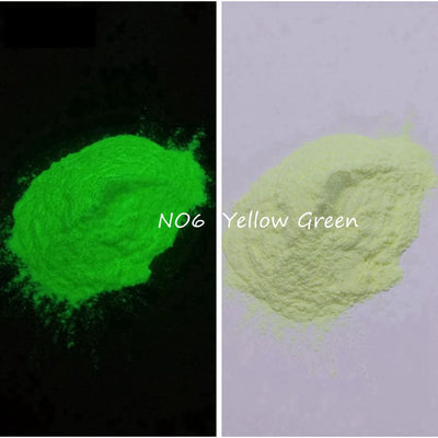 Glow in Dark Pigment Phosphor Nail Glitter Powder Luminous Pigment,Photoluminescent Polish Dye Color:Yellow 1Bag=10grams