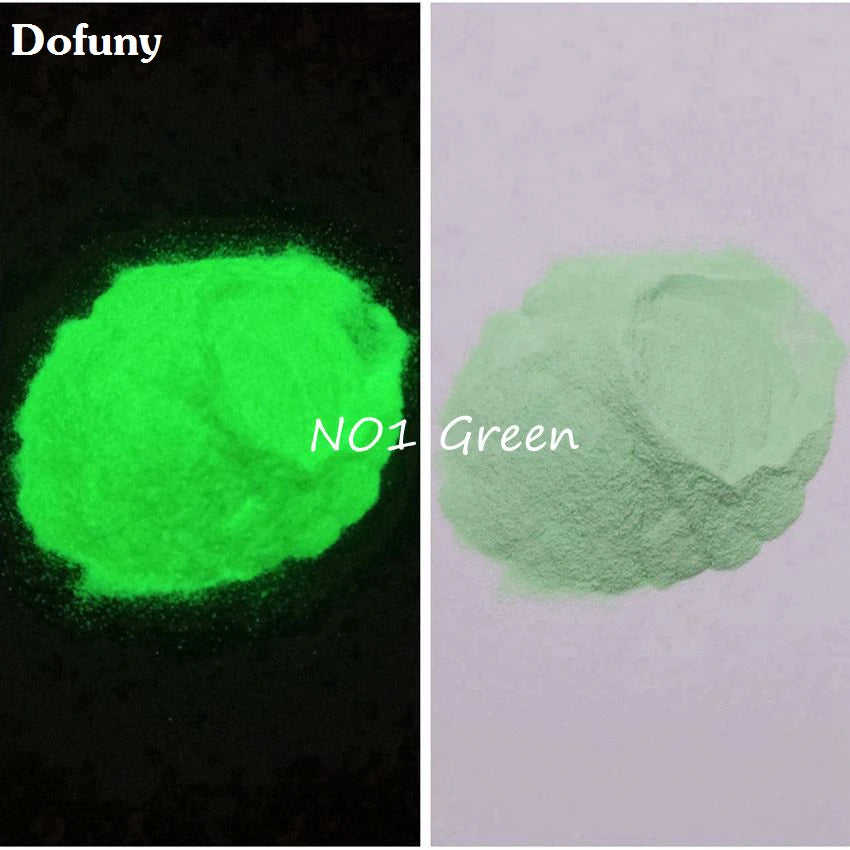 Glow in Dark Pigment Phosphor Nail Glitter Powder Luminous Pigment,Photoluminescent Polish Dye Color:Yellow 1Bag=10grams