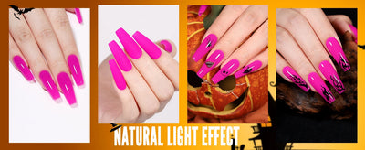 YOKEFELLOW Glow in the Dark Gel Nail Polish 10ML Fluorescent Neon Blue Glow UV Gel Polish Nail Art for Halloween Women Girls
