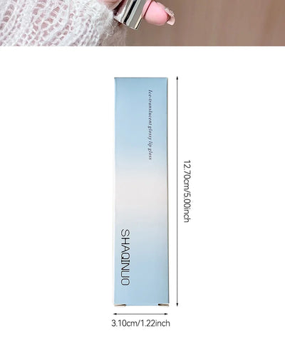 SHAQINUO Icy Glow Lip Gloss - One-Stroke Hydration, Whitening for Olive Skin, Cool Beauty Look, Smooth & Fine Texture