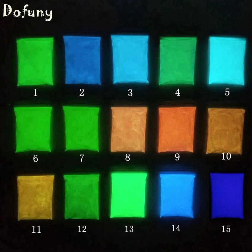 Glow in Dark Pigment Phosphor Nail Glitter Powder Luminous Pigment,Photoluminescent Polish Dye Color:Yellow 1Bag=10grams