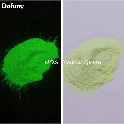 Glow in Dark Pigment Phosphor Nail Glitter Powder Luminous Pigment,Photoluminescent Polish Dye Color:Yellow 1Bag=10grams