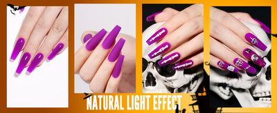 YOKEFELLOW Glow in the Dark Gel Nail Polish 10ML Fluorescent Neon Blue Glow UV Gel Polish Nail Art for Halloween Women Girls