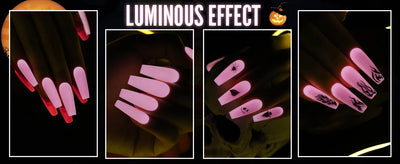 YOKEFELLOW Glow in the Dark Gel Nail Polish 10ML Fluorescent Neon Blue Glow UV Gel Polish Nail Art for Halloween Women Girls